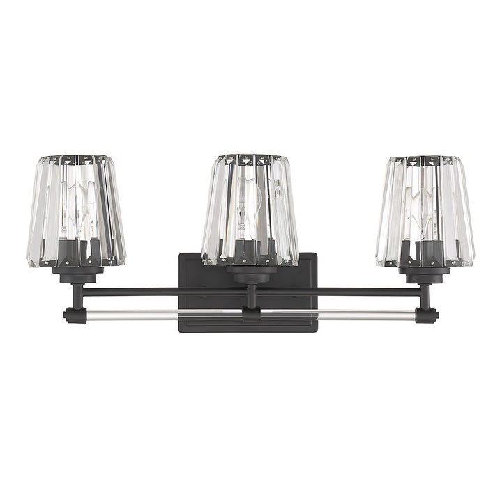 Savoy House Garnet 8-6001-3-BK Bath Vanity Light 24 in. wide - Matte Black