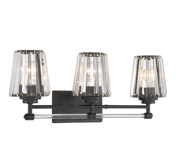 Savoy House Garnet 8-6001-3-BK Bath Vanity Light 24 in. wide - Matte Black