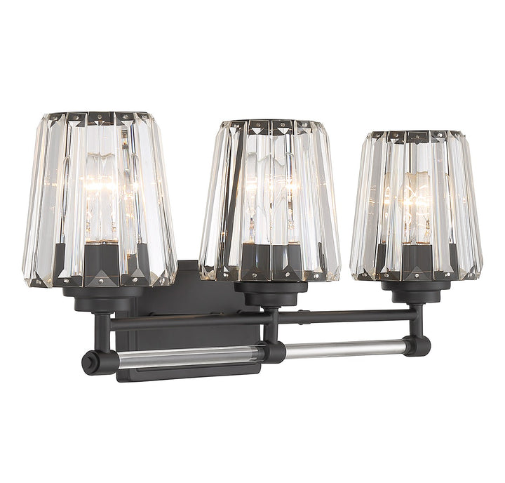 Savoy House Garnet 8-6001-3-BK Bath Vanity Light 24 in. wide - Matte Black
