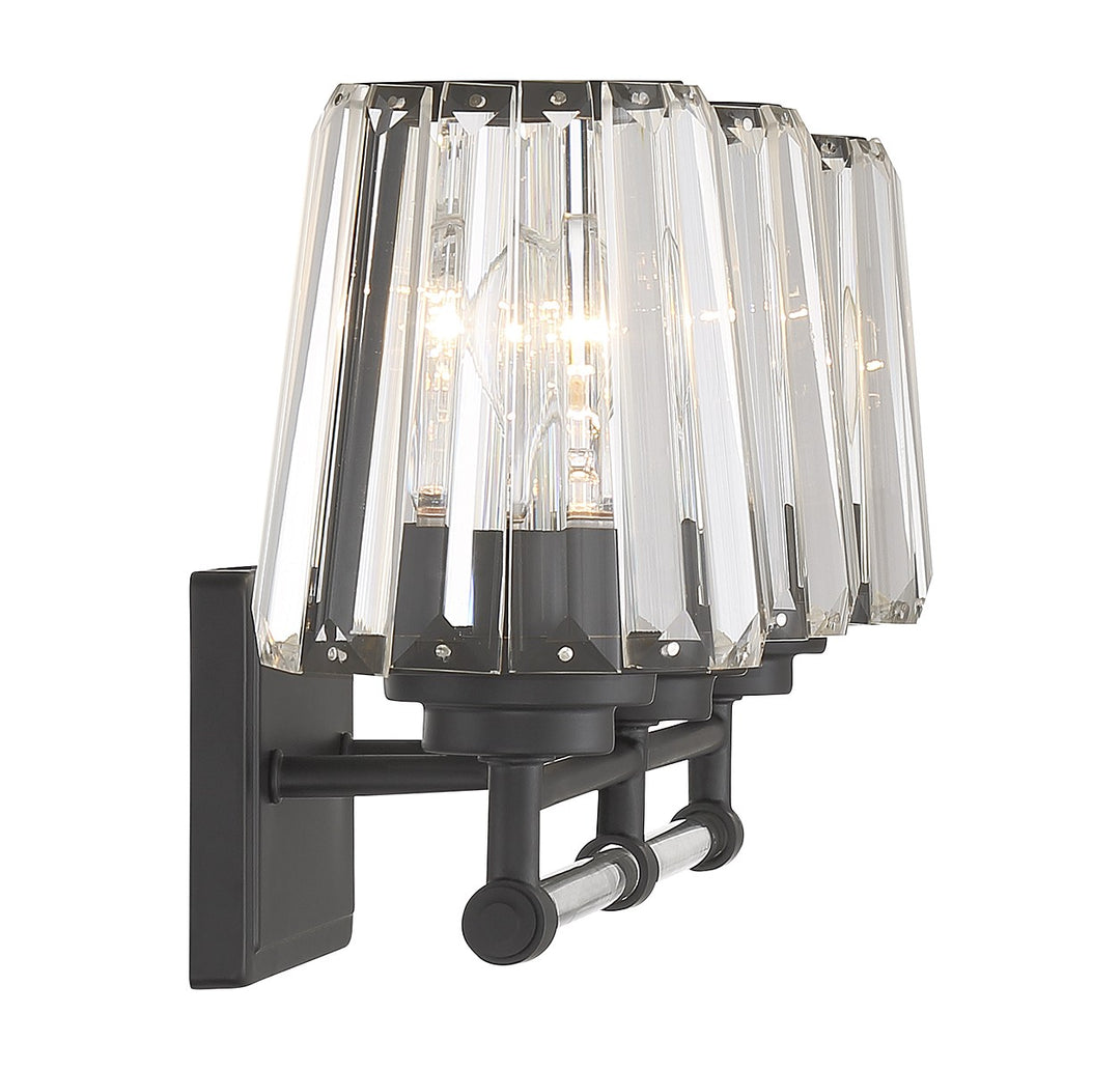 Savoy House Garnet 8-6001-3-BK Bath Vanity Light 24 in. wide - Matte Black