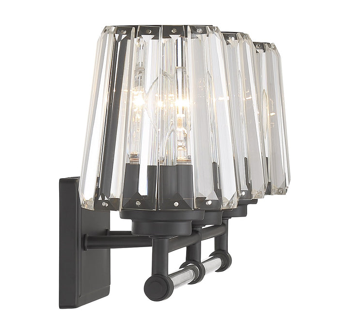 Savoy House Garnet 8-6001-3-BK Bath Vanity Light 24 in. wide - Matte Black