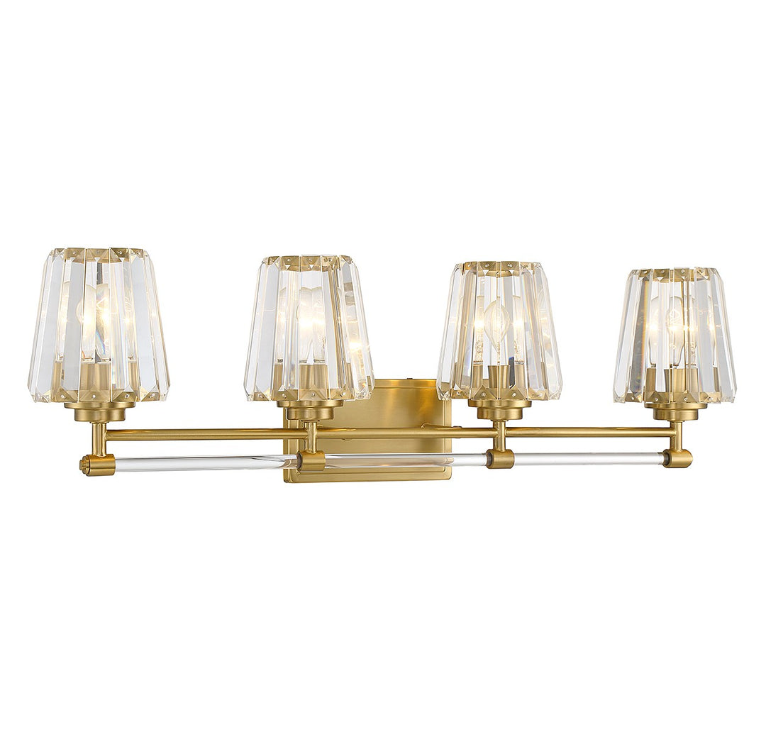 Savoy House Garnet 8-6001-4-322 Bath Vanity Light 32 in. wide - Warm Brass