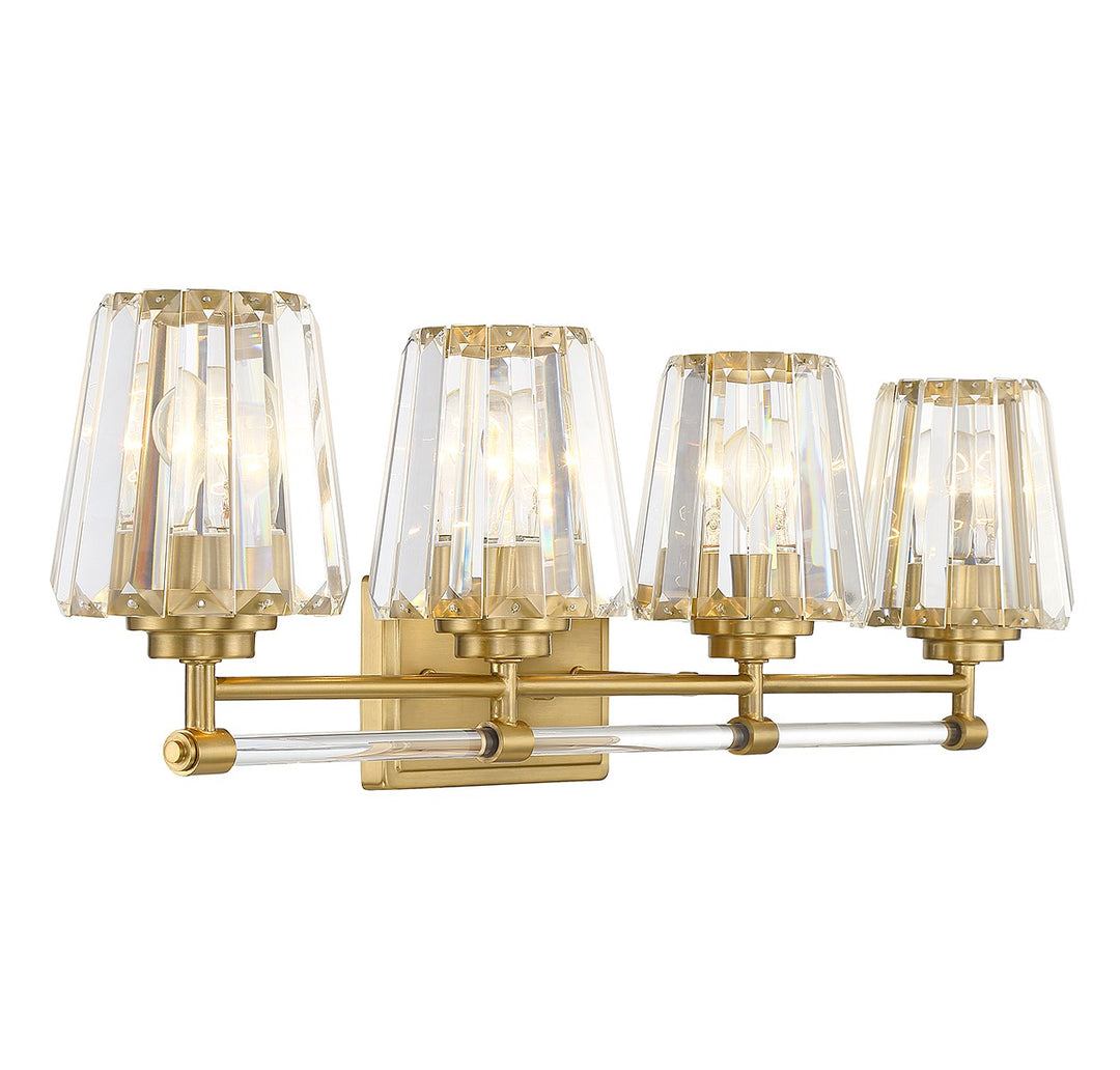Savoy House Garnet 8-6001-4-322 Bath Vanity Light 32 in. wide - Warm Brass