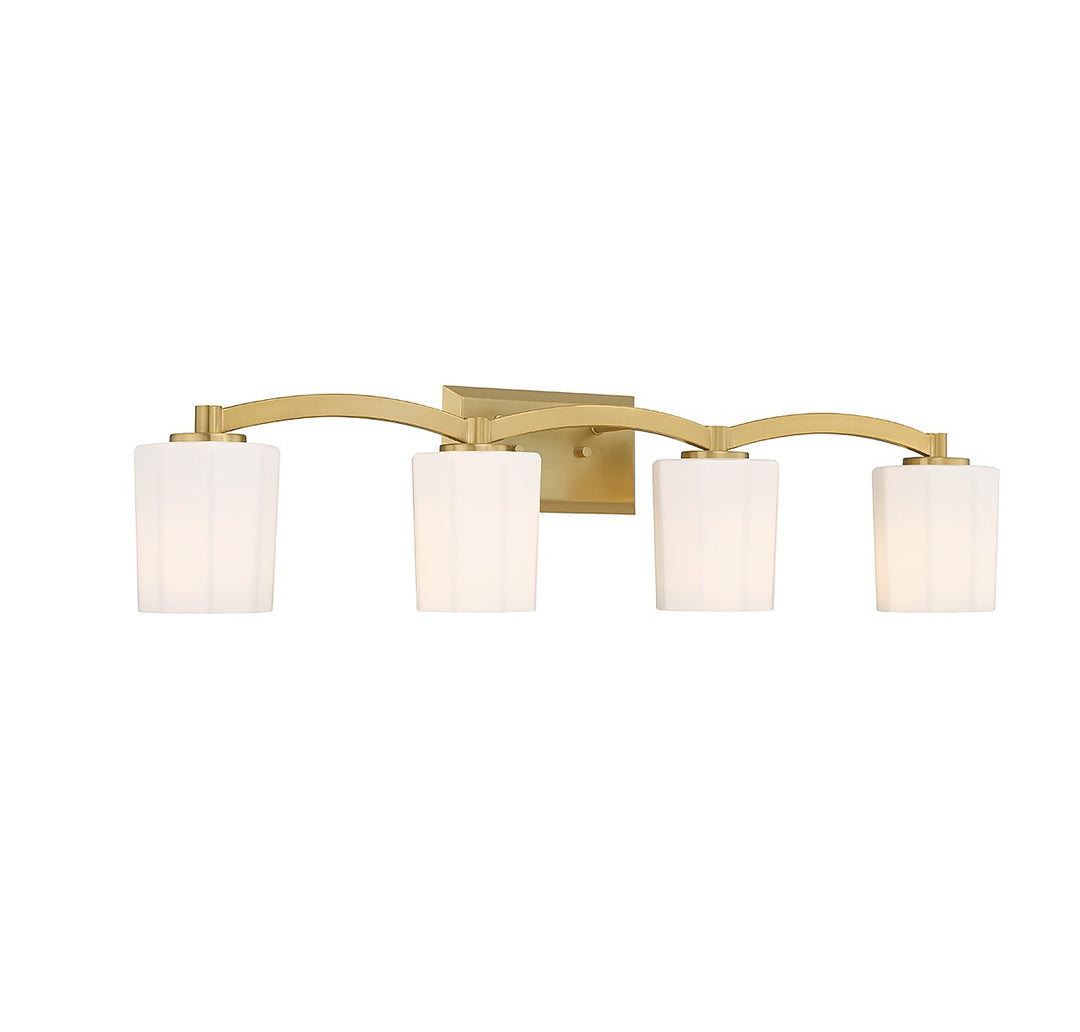 Savoy House Whitney 8-7710-4-322 Bath Vanity Light 33 in. wide - Warm Brass