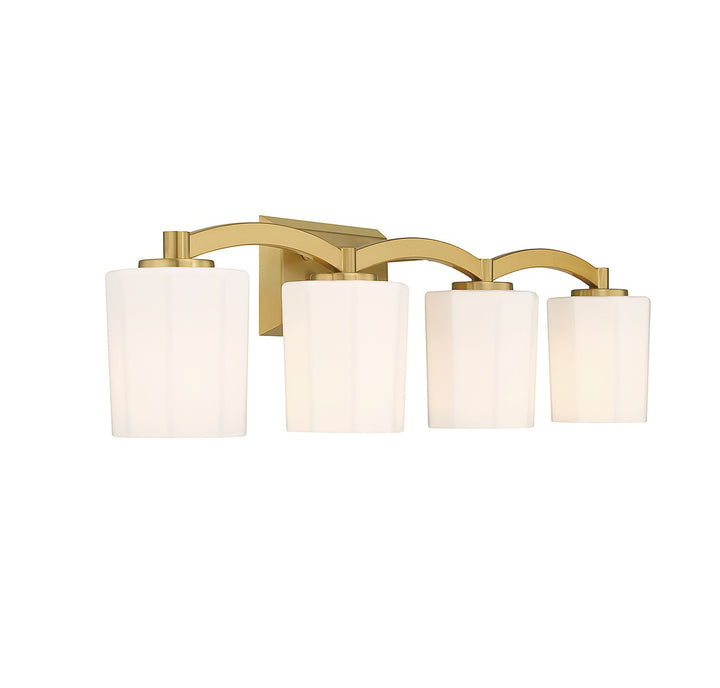 Savoy House Whitney 8-7710-4-322 Bath Vanity Light 33 in. wide - Warm Brass