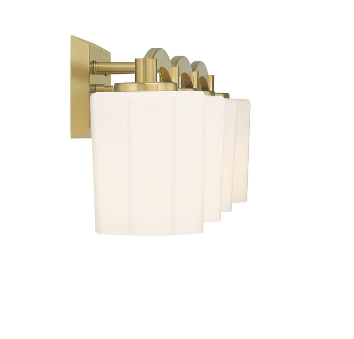 Savoy House Whitney 8-7710-4-322 Bath Vanity Light 33 in. wide - Warm Brass