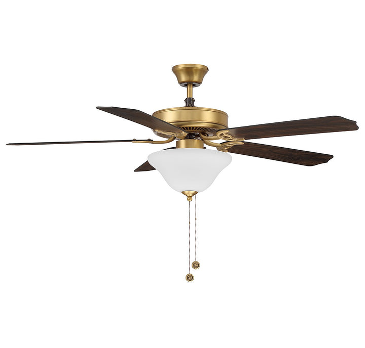 Meridian M2018NBRV Ceiling Fan 52 - Natural Brass, Walnut and Black/