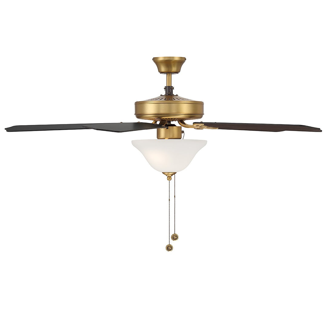 Meridian M2018NBRV Ceiling Fan 52 - Natural Brass, Walnut and Black/