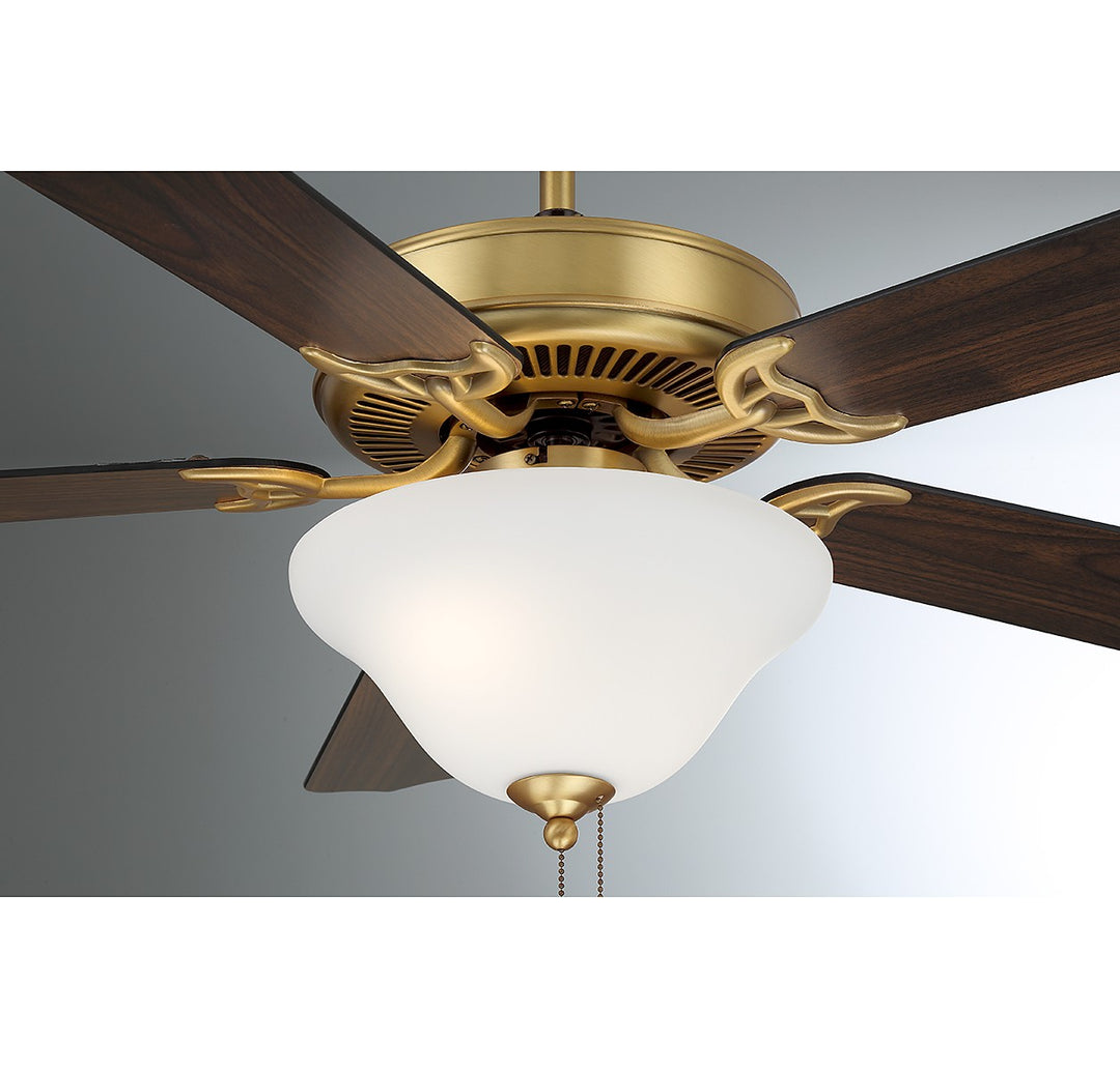 Meridian M2018NBRV Ceiling Fan 52 - Natural Brass, Walnut and Black/