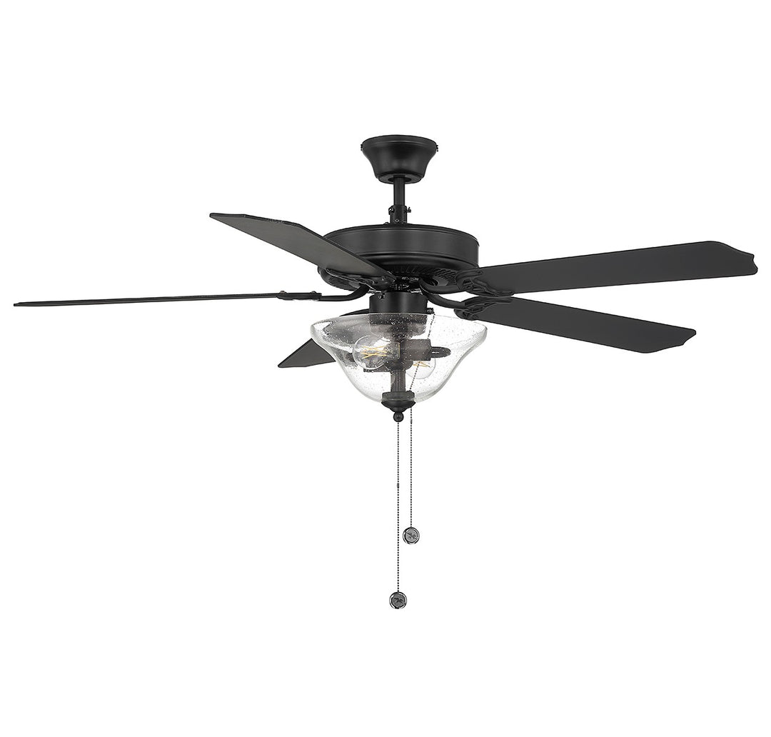 Meridian M2019MBKRV Ceiling Fan 52 - Matte Black, Walnut and Black/