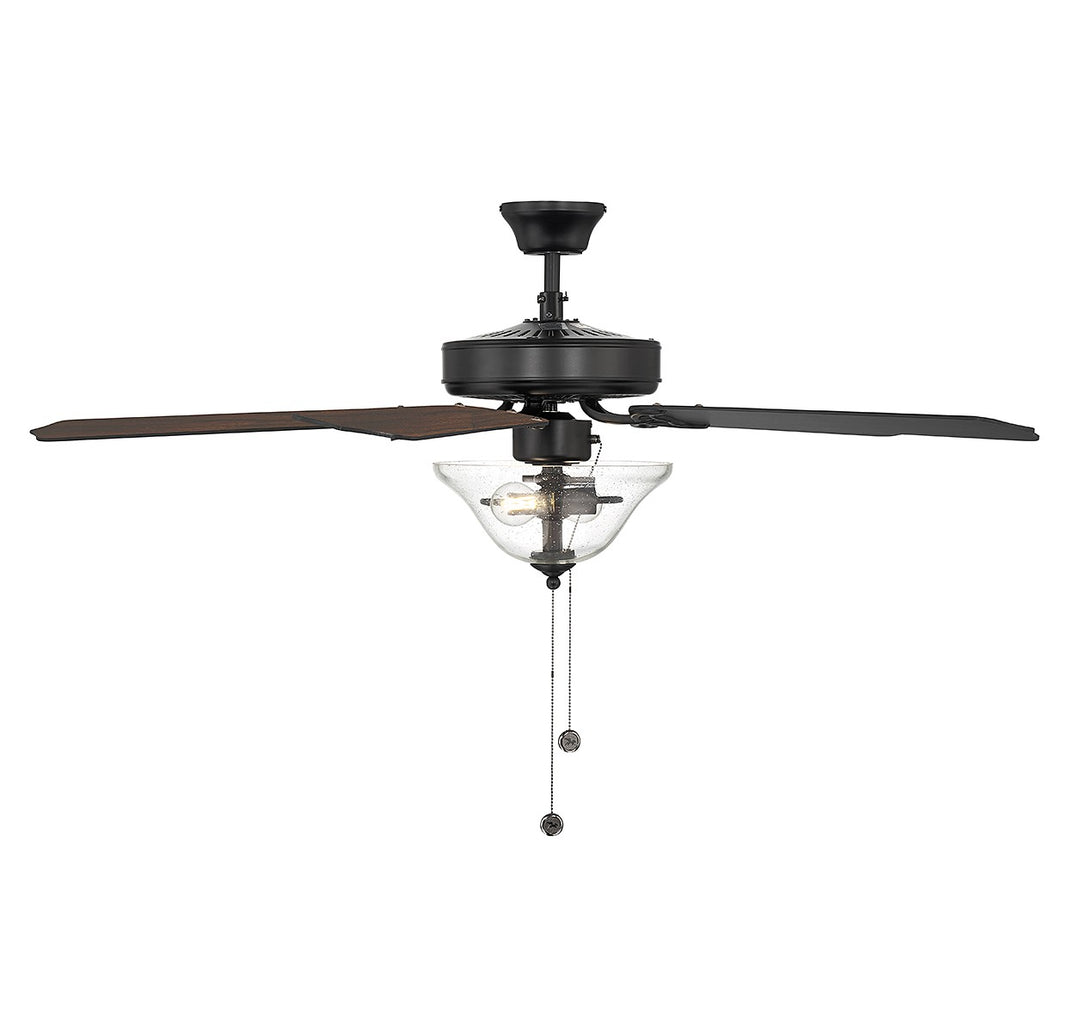 Meridian M2019MBKRV Ceiling Fan 52 - Matte Black, Walnut and Black/