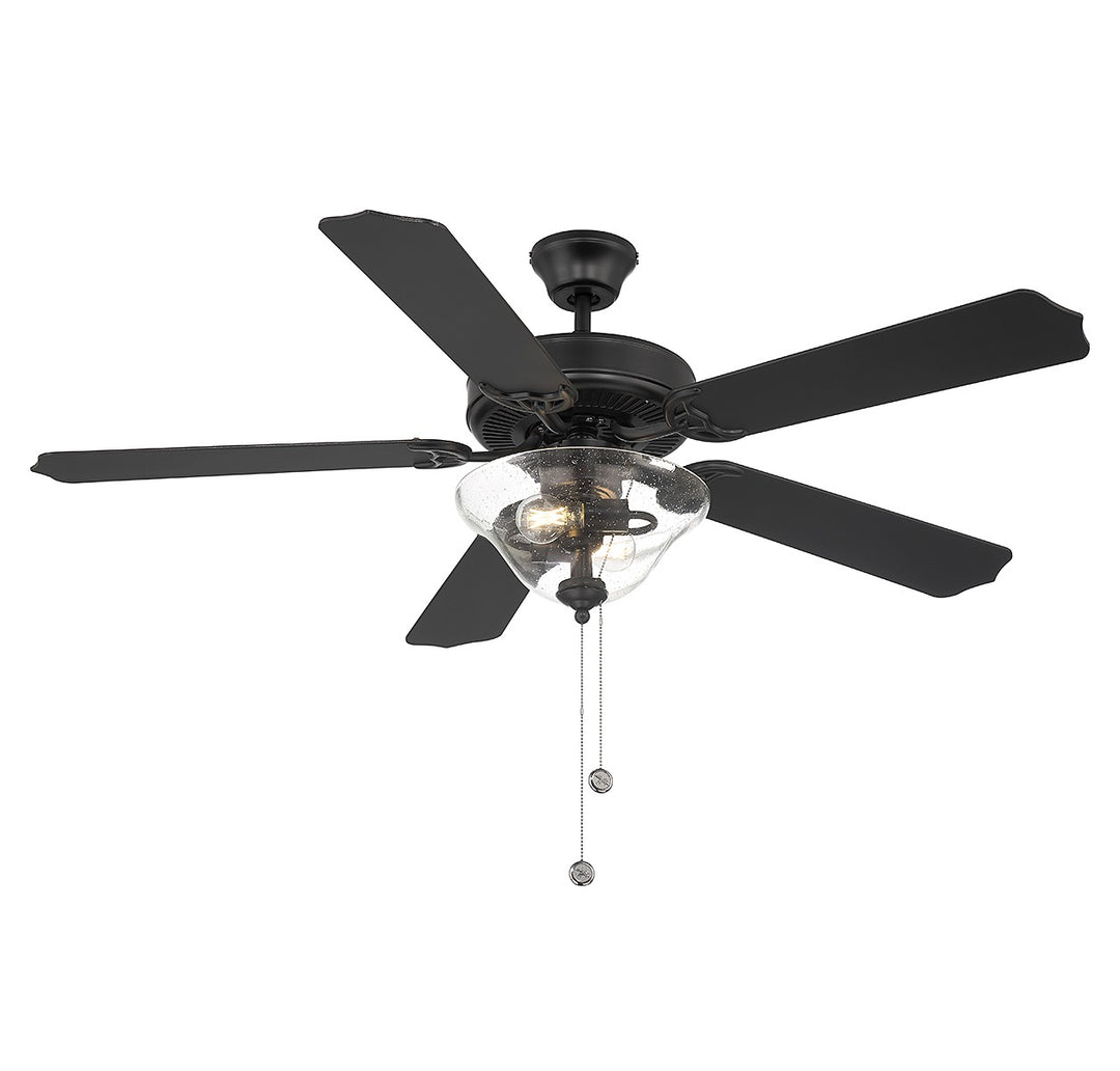 Meridian M2019MBKRV Ceiling Fan 52 - Matte Black, Walnut and Black/