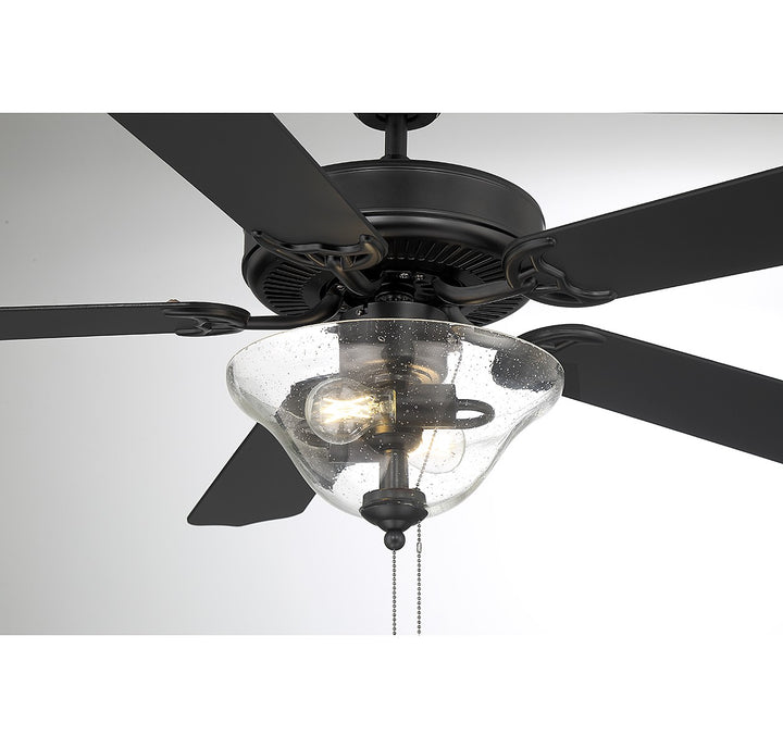 Meridian M2019MBKRV Ceiling Fan 52 - Matte Black, Walnut and Black/