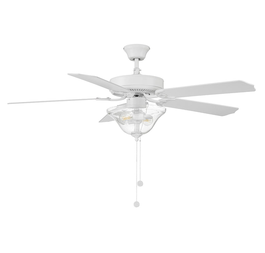 Meridian M2019WHRV Ceiling Fan 52 - Bisque White, White and Weathered Patina/