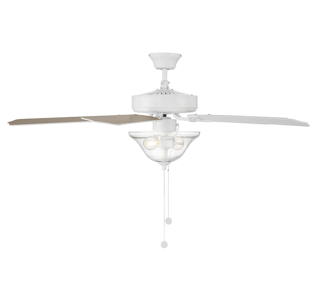 Meridian M2019WHRV Ceiling Fan 52 - Bisque White, White and Weathered Patina/