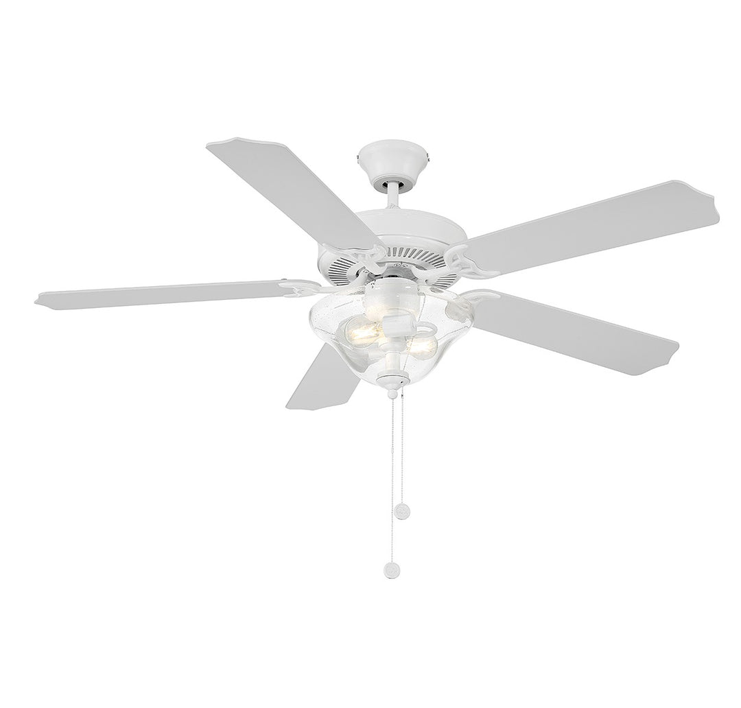 Meridian M2019WHRV Ceiling Fan 52 - Bisque White, White and Weathered Patina/