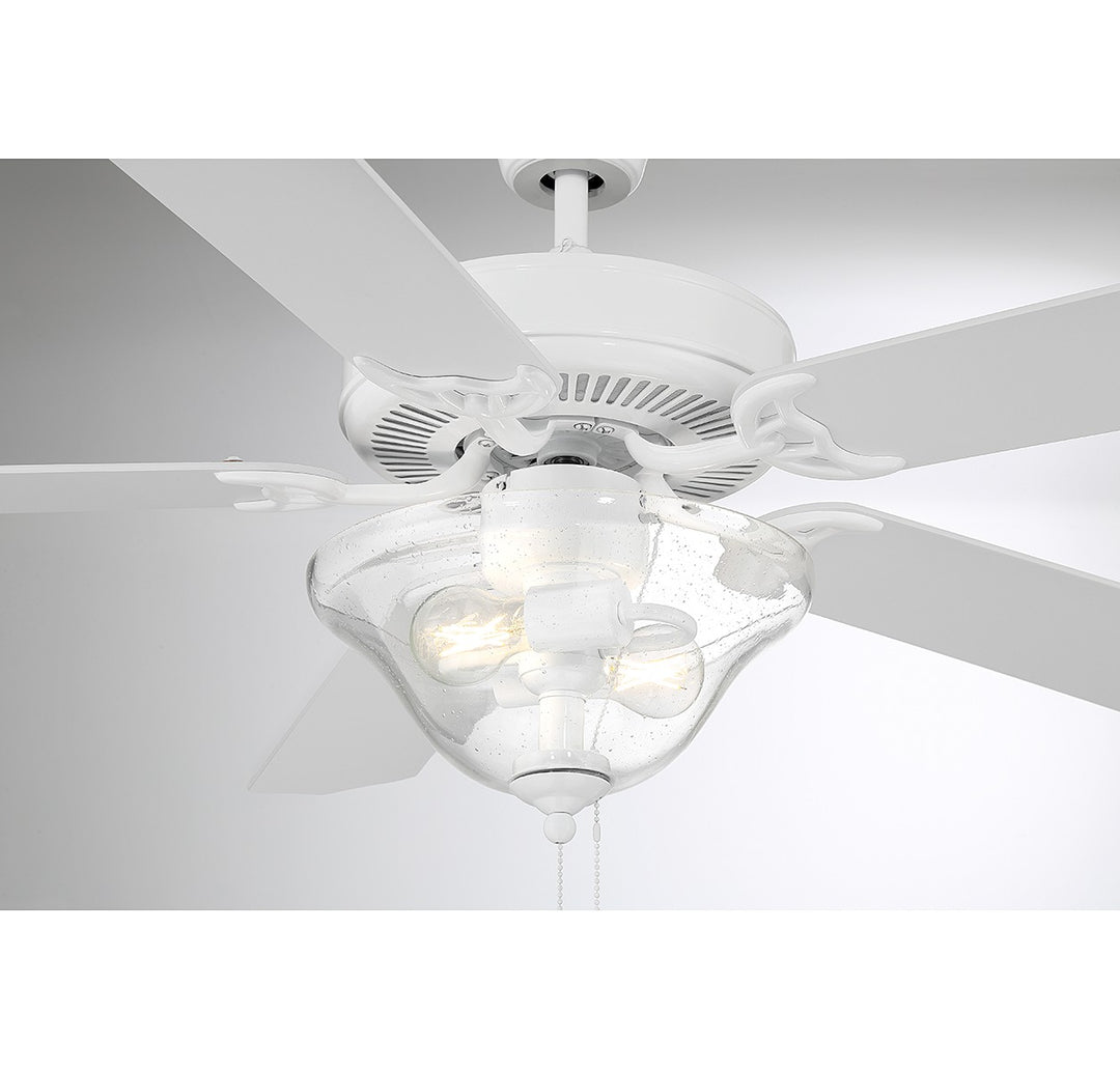 Meridian M2019WHRV Ceiling Fan 52 - Bisque White, White and Weathered Patina/