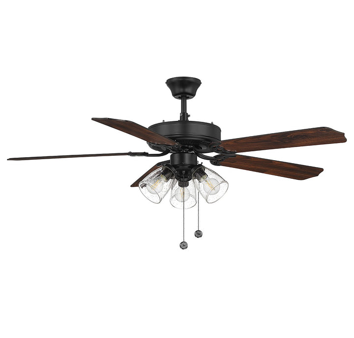 Meridian M2022MBKRV Ceiling Fan 52 - Matte Black, Walnut and Black/