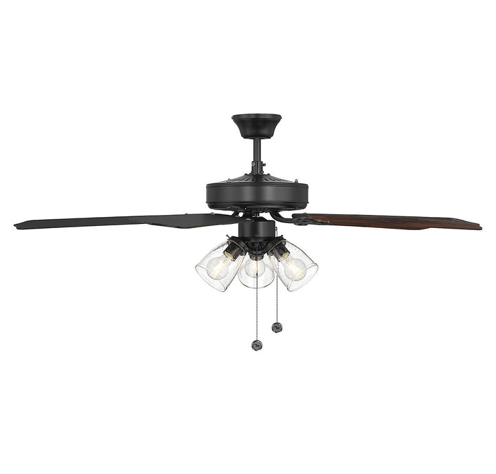 Meridian M2022MBKRV Ceiling Fan 52 - Matte Black, Walnut and Black/