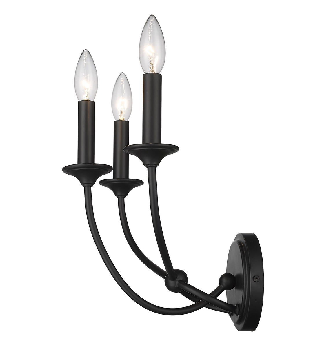 Z-Lite Arabella 3500-3S-MB Wall Sconce Light - Matte Black