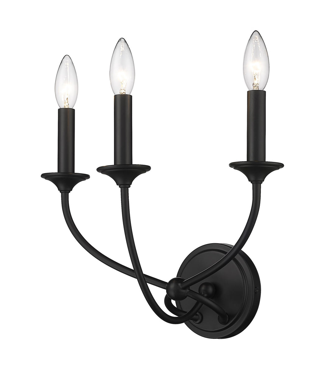 Z-Lite Arabella 3500-3S-MB Wall Sconce Light - Matte Black