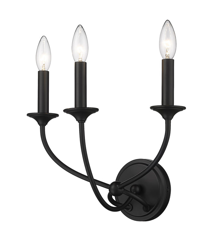 Z-Lite Arabella 3500-3S-MB Wall Sconce Light - Matte Black