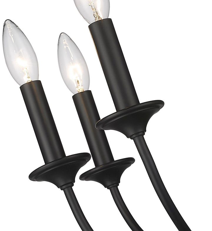Z-Lite Arabella 3500-3S-MB Wall Sconce Light - Matte Black