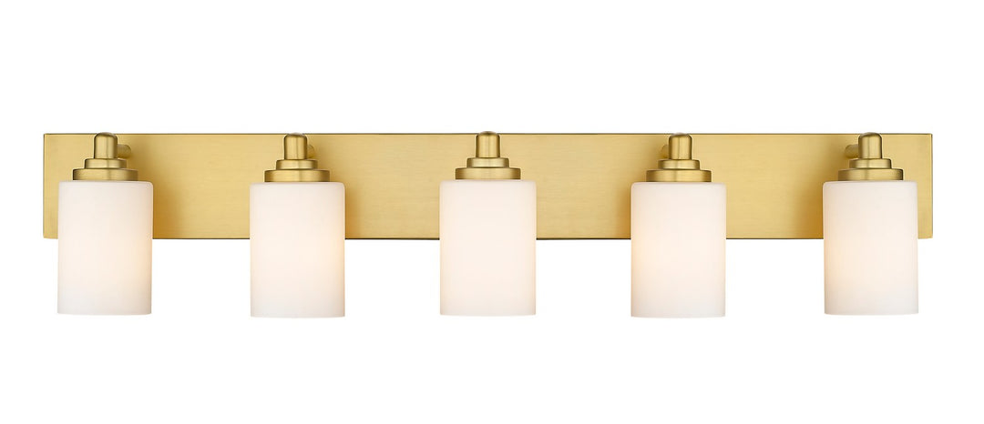 Z-Lite Soledad 485-5V-BG Bath Vanity Light 39 in. wide - Brushed Gold