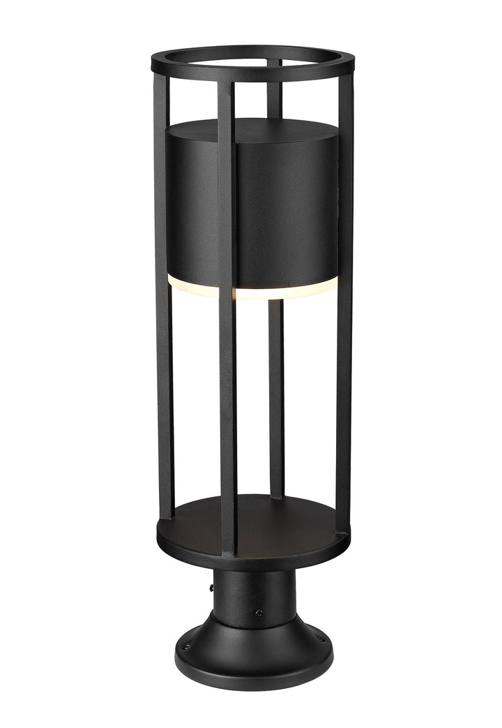 Z-Lite Lighting 517PHM-553PM-BK-LED Modern Luca Outdoor Black