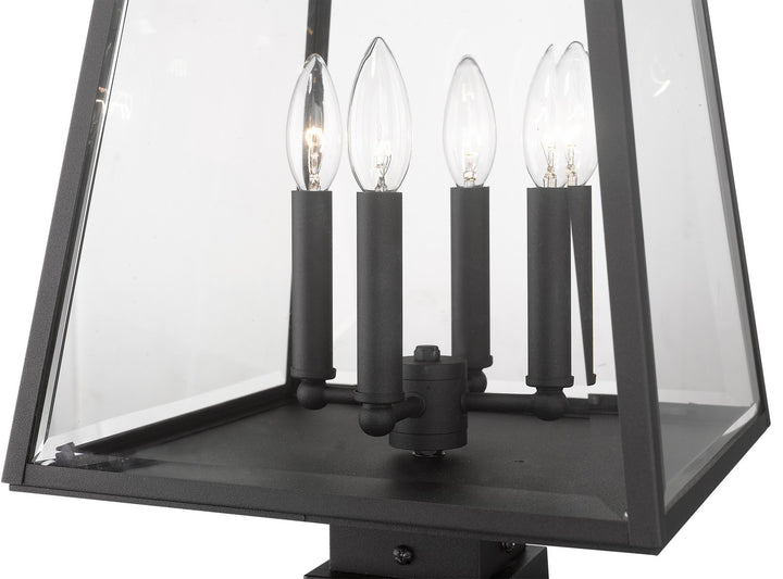 Z-Lite Lighting 521PHBS-SQPM-BK  Broughton Outdoor Black