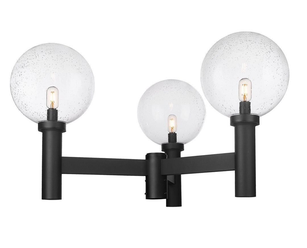 Z-Lite Lighting 599BP3-BK Modern Laurent Outdoor Black