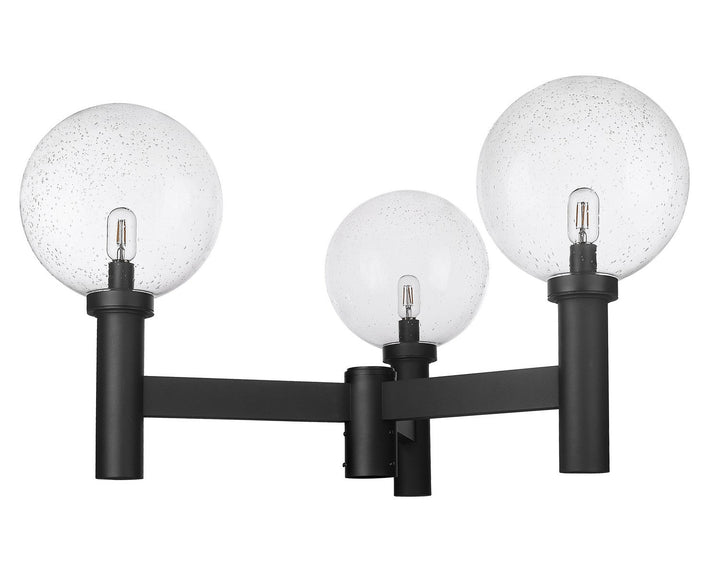 Z-Lite Lighting 599BP3-BK Modern Laurent Outdoor Black