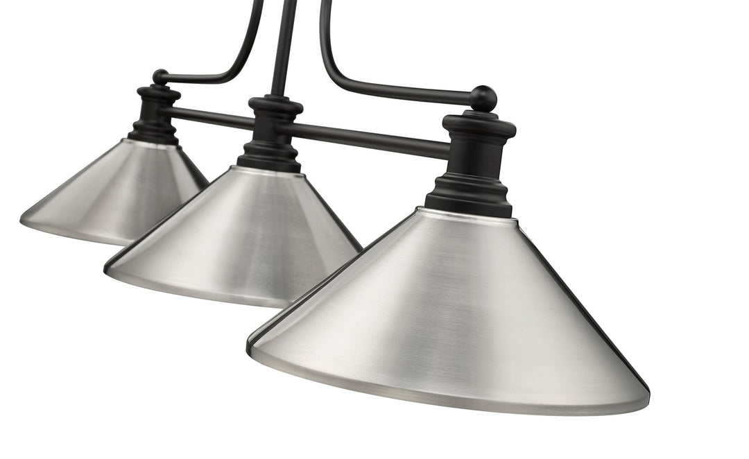 Z-Lite Melange 725-3MB-MBN Pendant Light - Matte Black