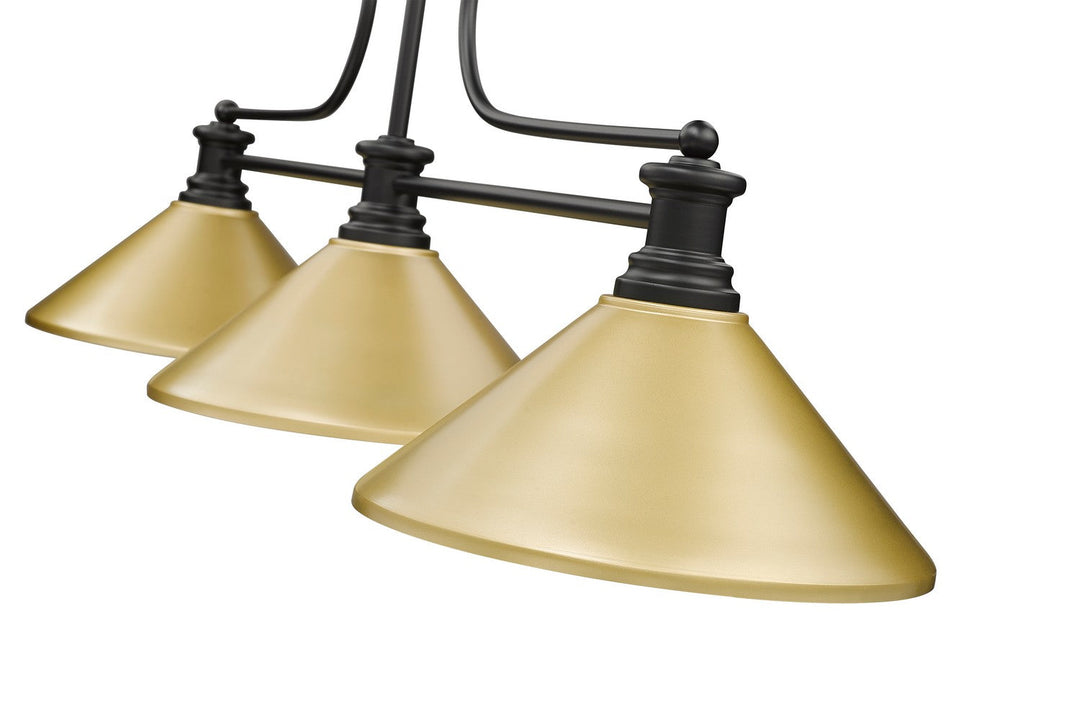 Z-Lite Melange 725-3MB-MSG Pendant Light - Matte Black