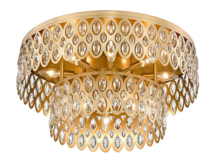 Z-Lite Dealey 822F24-HB Wall Sconce Light - Heirloom Brass