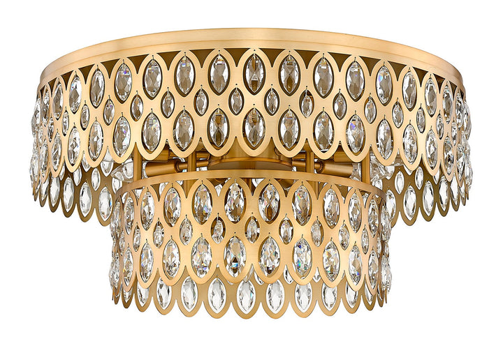 Z-Lite Dealey 822F24-HB Wall Sconce Light - Heirloom Brass