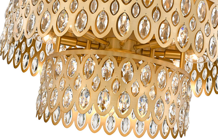 Z-Lite Dealey 822F24-HB Wall Sconce Light - Heirloom Brass