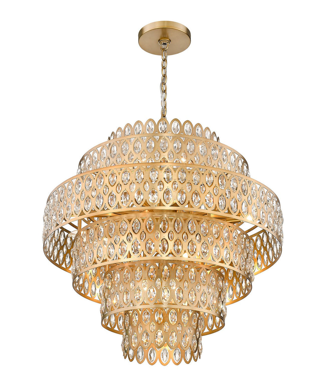 Z-Lite Dealey 822P32-HB Chandelier Light - Heirloom Brass