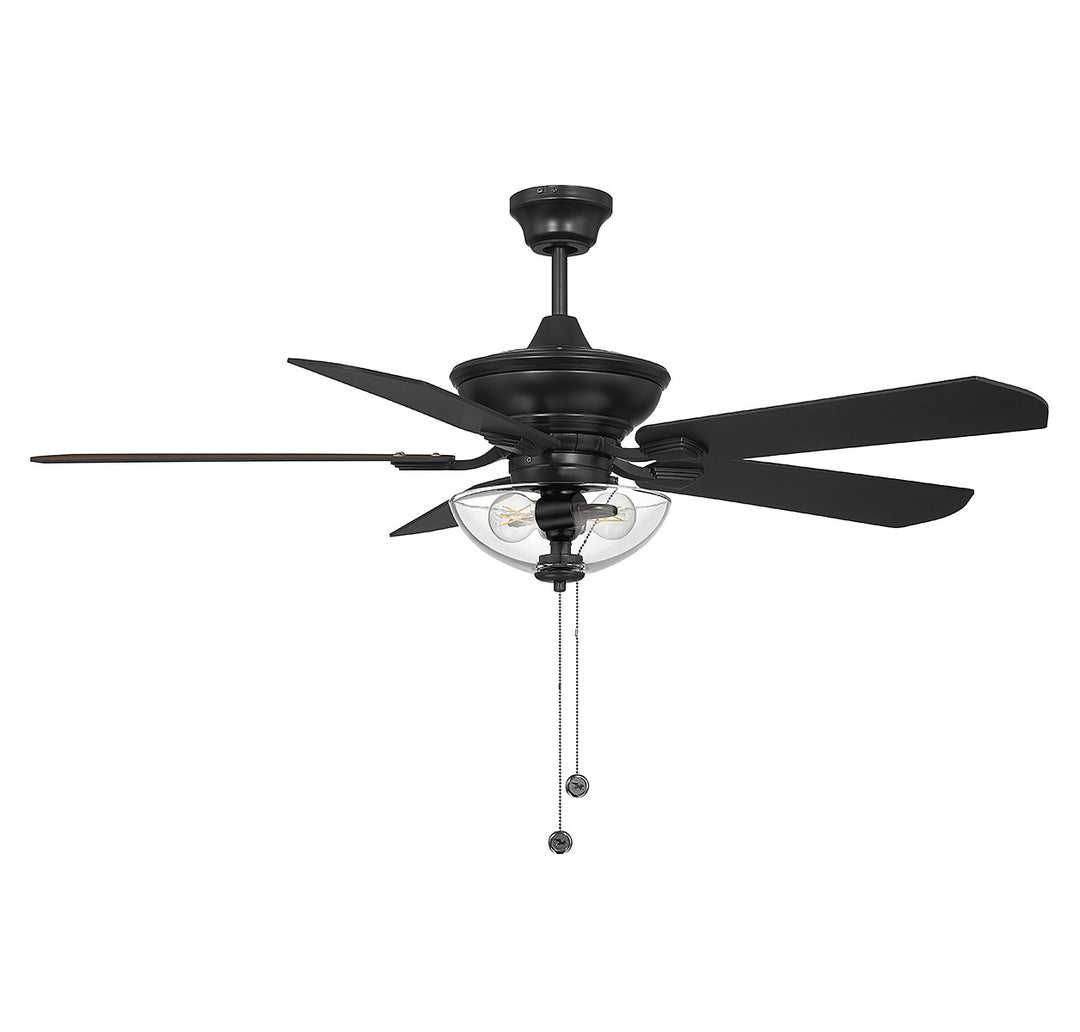 Meridian M2026MBKRV Ceiling Fan 52 - Matte Black, Walnut/Black/