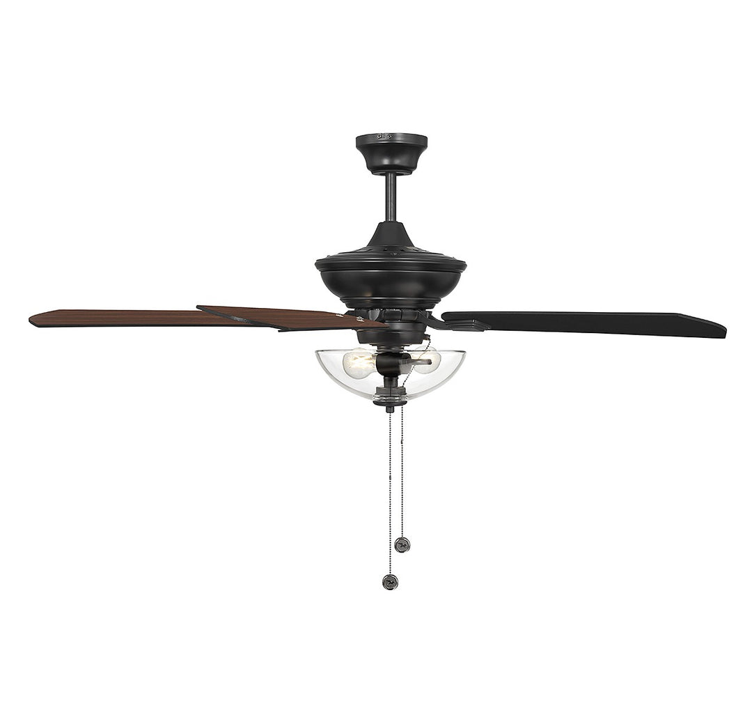 Meridian M2026MBKRV Ceiling Fan 52 - Matte Black, Walnut/Black/