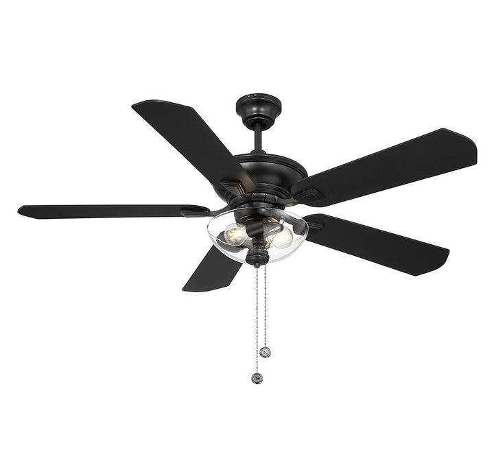 Meridian M2026MBKRV Ceiling Fan 52 - Matte Black, Walnut/Black/