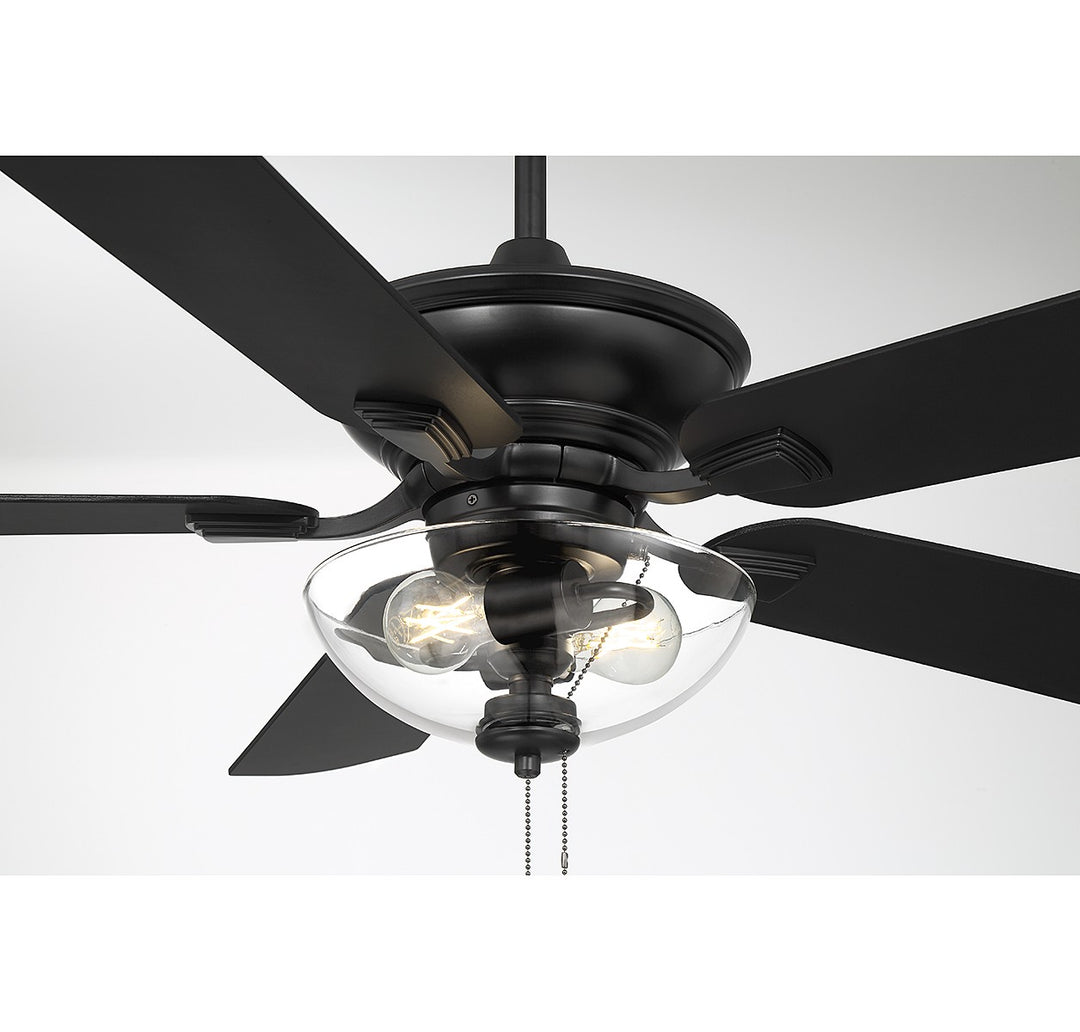 Meridian M2026MBKRV Ceiling Fan 52 - Matte Black, Walnut/Black/