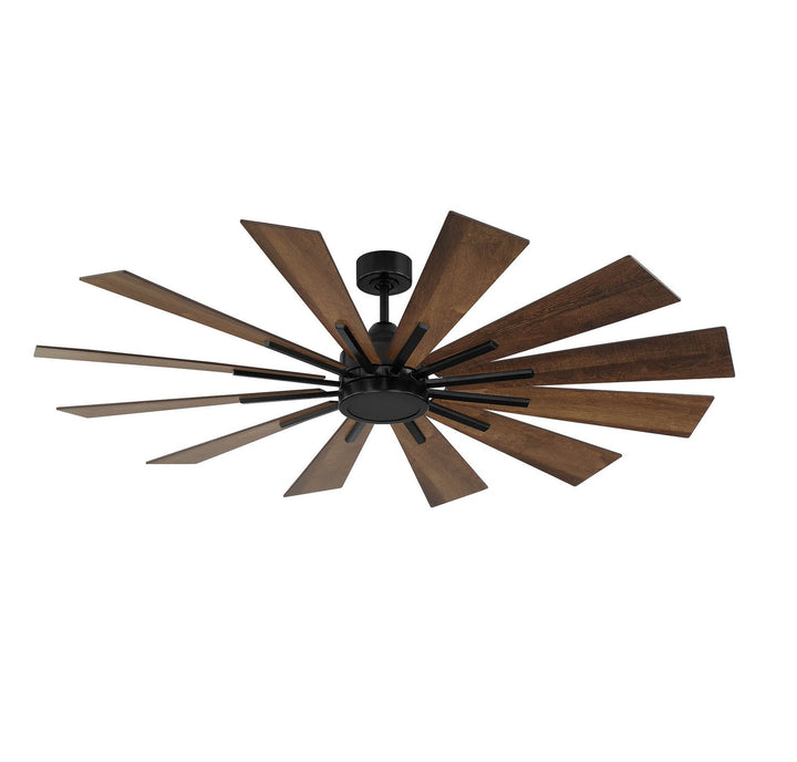 Savoy House Farmhouse 60-760-12AO-89 Ceiling Fan 60 - Matte Black, Antique Oak/