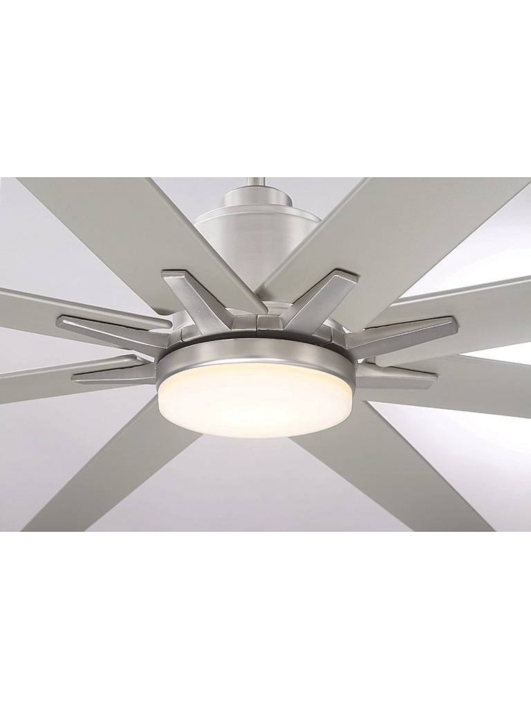 Savoy House Bluffton 72-5045-8SV-SN Ceiling Fan 72 - Satin Nickel, Silver/