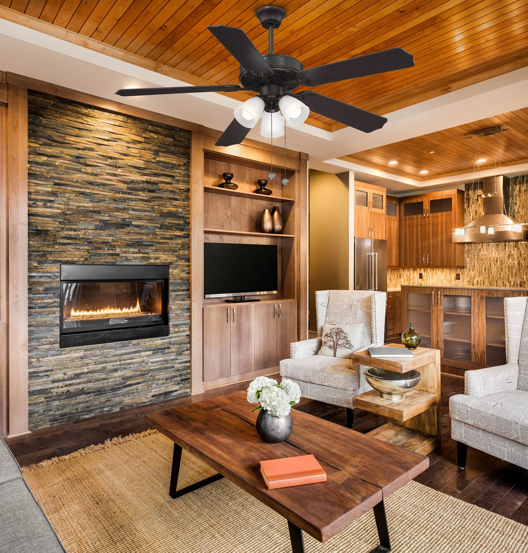 Savoy House First Value 52-EUP-5RV-13WG Ceiling Fan 52 - English Bronze, Walnut and Chestnut/