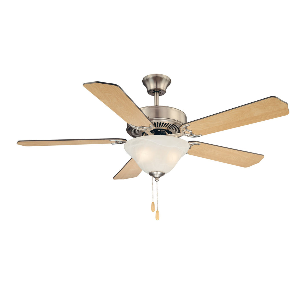 Savoy House First Value M2018BNRV Ceiling Fan 52 - Brushed Nickel, Chestnut and Grey Weathered Oak/