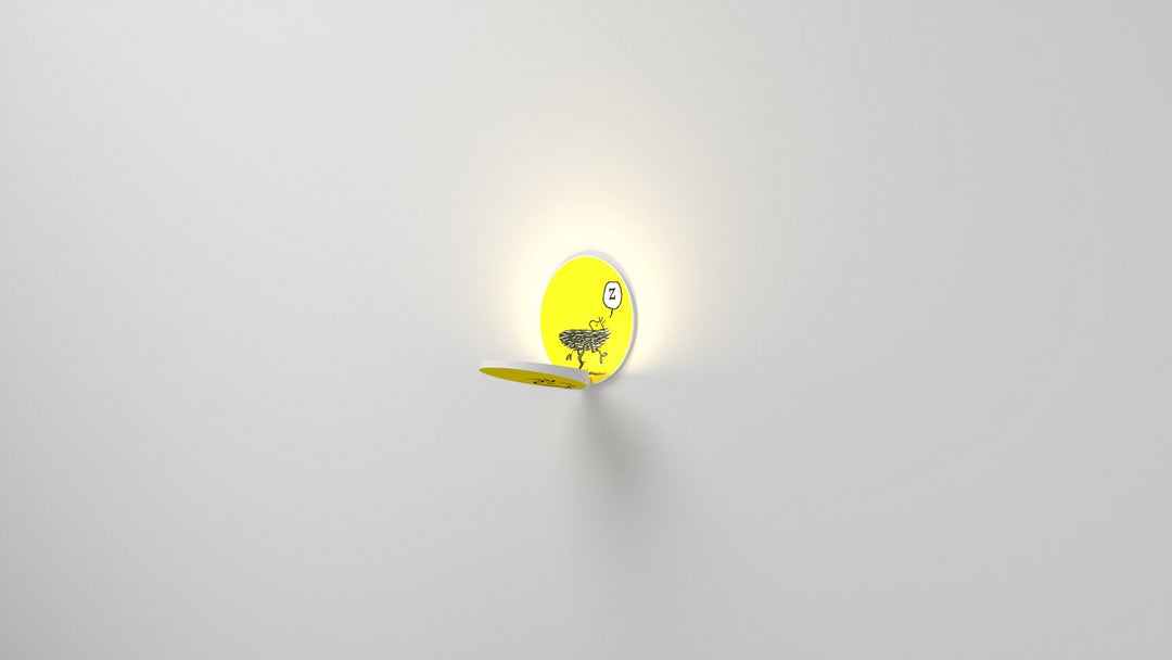 Koncept Gravy GRW-S-MWT-WO1-PI Wall Sconce Light - Matte White Body, Woodstock