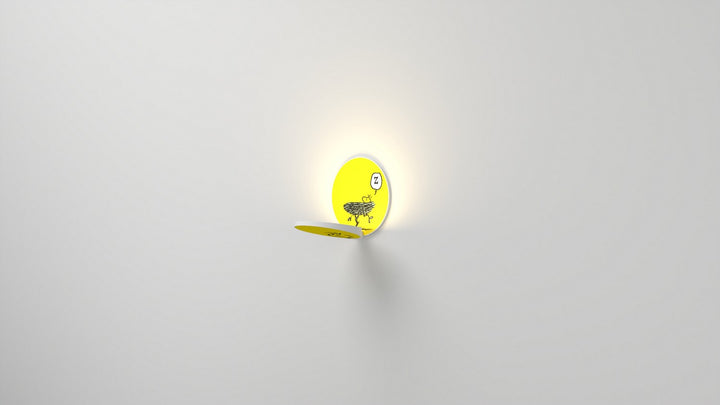 Koncept Gravy GRW-S-MWT-WO1-PI Wall Sconce Light - Matte White Body, Woodstock