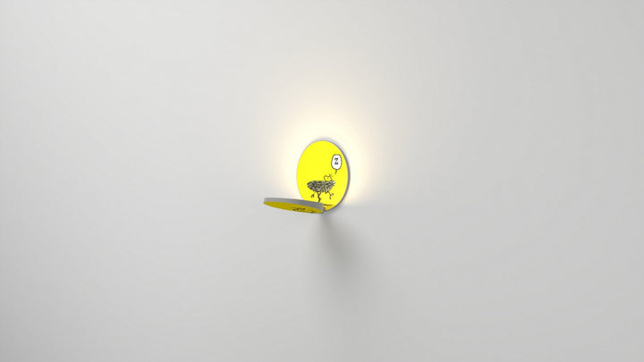 Koncept Gravy GRW-S-SIL-WO1-HW Wall Sconce Light - Matte White Body, Woodstock