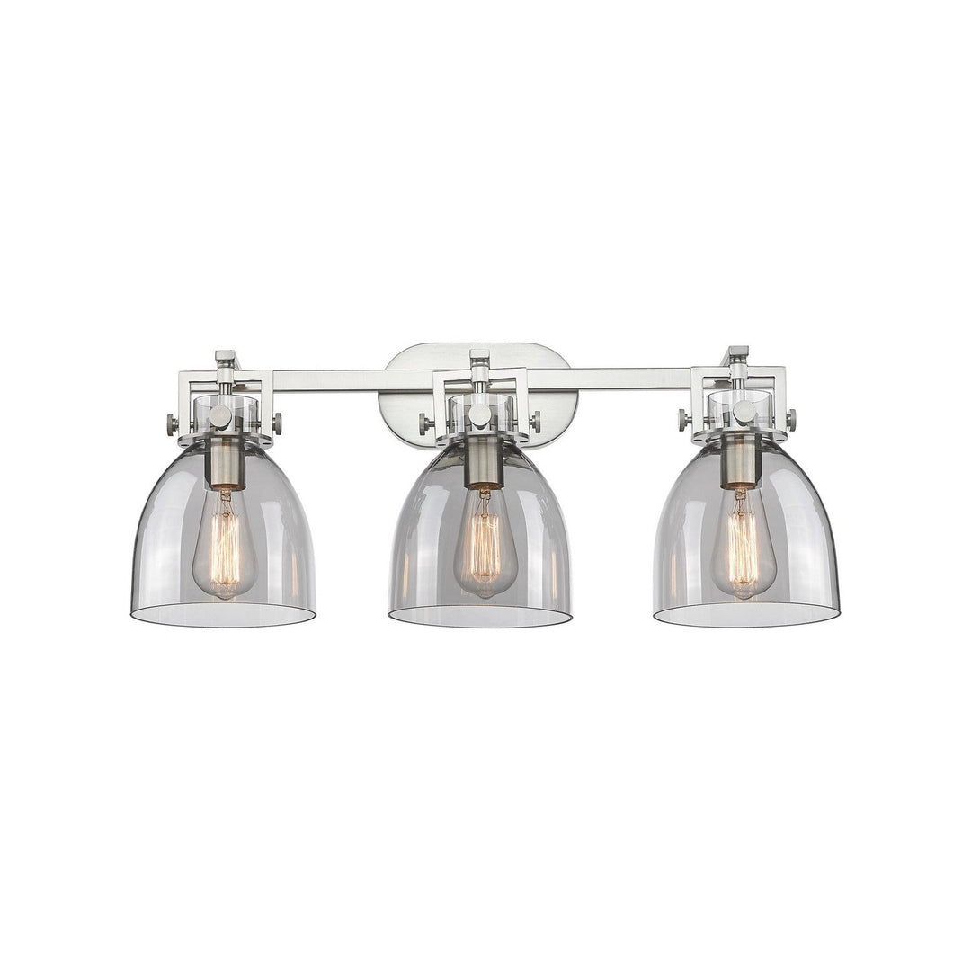 Innovations Downtown Urban 411-3W-SN-G412-7SM Bath Vanity Light 27 in. wide - Satin Nickel